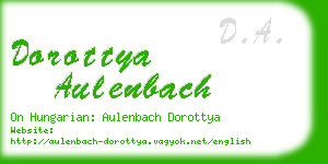 dorottya aulenbach business card